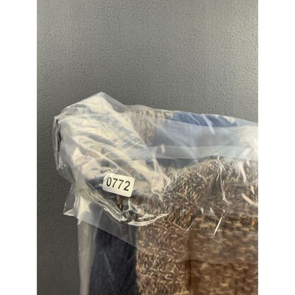 Antartex Sweater Men's S Gray Argyle Diamond Wool Jumper Fisherman Vintage - Picture 12 of 12